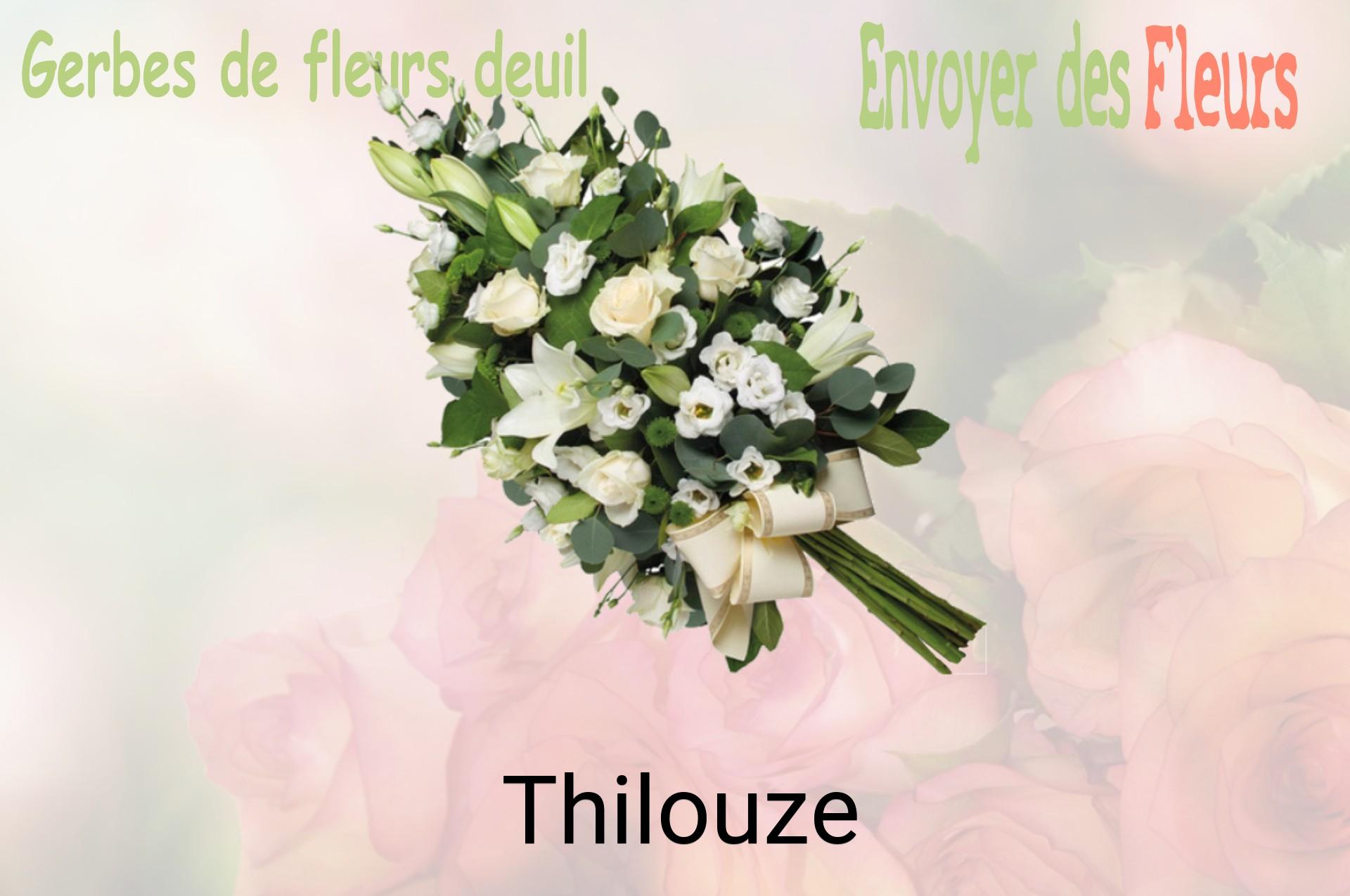 Gerbe de fleurs de deuil livrée à Thilouze